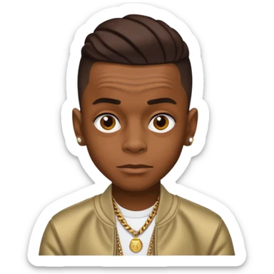 Soulja Boy Tell Em with dark brown hair sticker