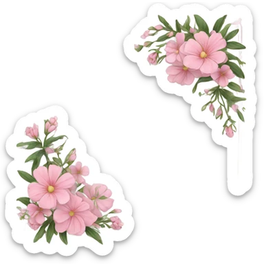 Pink flower Border  sticker