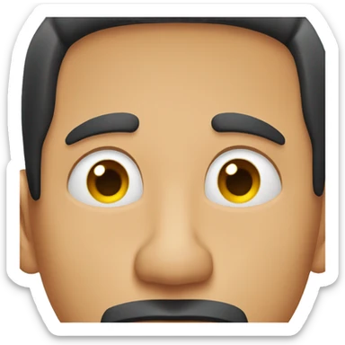 Guy with short cut black hair picking his nose  sticker