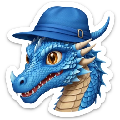 blue hat dragon sticker