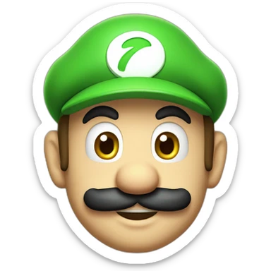 Luigi from super Mario bros sticker