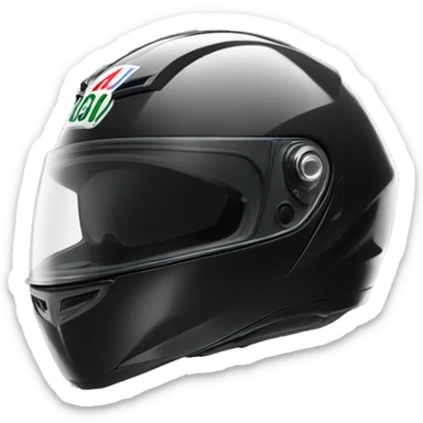 black AGV bike helmet sticker