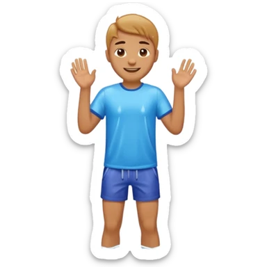 A man getting wet in the rain sticker