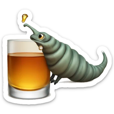 slug drinking whiskey sticker