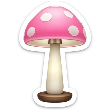 A pink lamp emoji, whimsical and playful, with a unique and fun design sticker