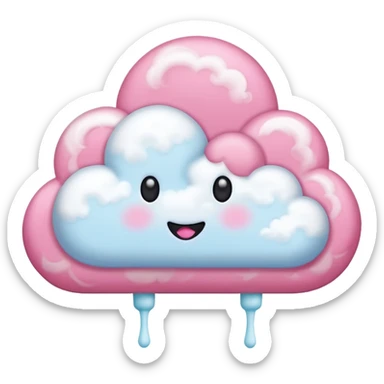 Cotton candy clouds sticker
