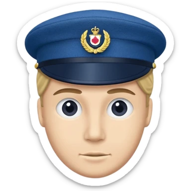 Royal Air Force air cadet beret that’s blue and has the badge pin sticker