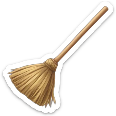 broomstick to clean sticker