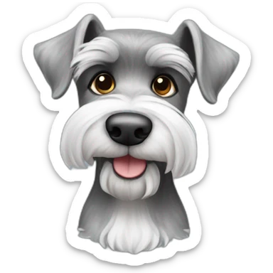 salt and pepper miniature schnauzer sticker