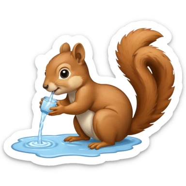 Ronaldo gibi Suu çeken sincap sticker