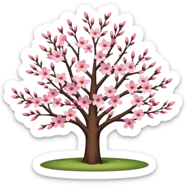 pink cherry blossom tree sticker