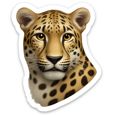 Corazón leopardo sticker