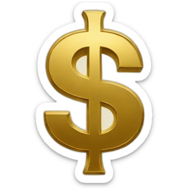 logo golden dollar sign sticker