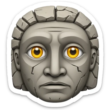 stone idol face  sticker