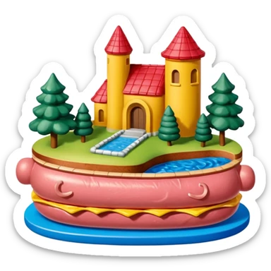  SPAM meat jeff koons style sculpture art french landscape  sticker