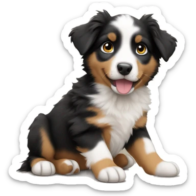 Mini Australian Shepard puppy  sticker