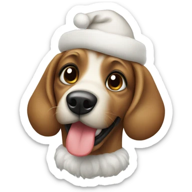 cute christmas dog sticker