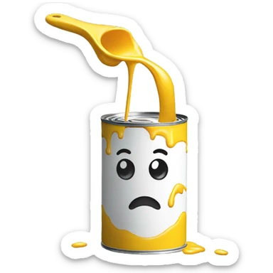  paint pours out of a can sticker