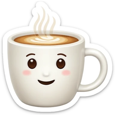 flat white coffee sticker