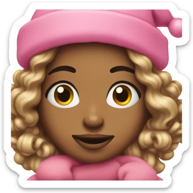 Pink Christmas sticker