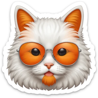 Cat with sunglasses sticker