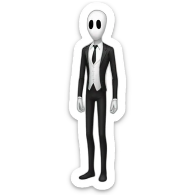 Slenderman shirtless sticker