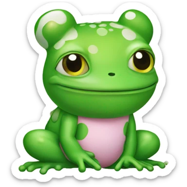 Hello kitty  frog sticker
