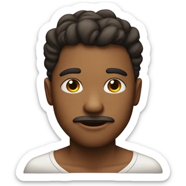 side eyes with puckered lips sticker