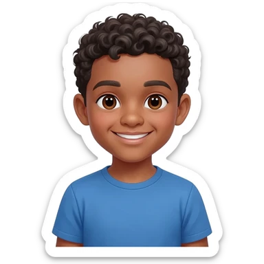 Garcon métisse Afro sticker