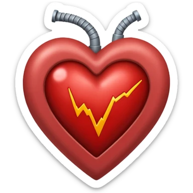 Un corazón humano roto de color gris con grietas  sangrando y expulsando sangre rodeado de vendas y tiritas que se despegan sin hacer efecto sticker