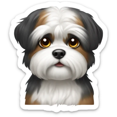 Shitzu tri color sticker