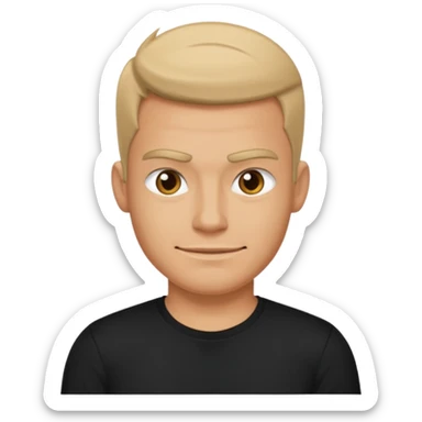 An arrogant guy in a black t-shirt  sticker