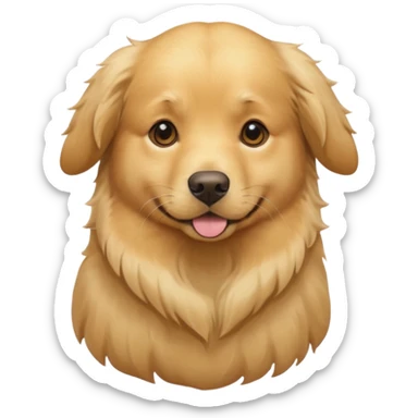 pregnant golden dog sticker