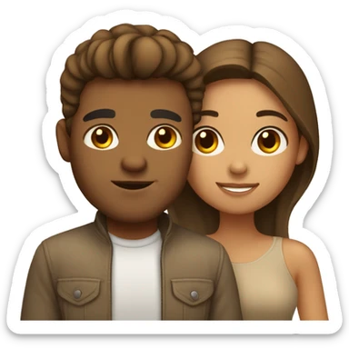 Mexican girl with light brown boyfriend sticker
