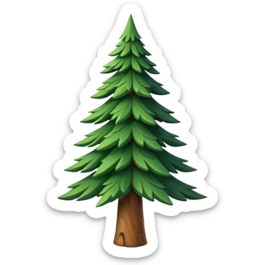 pine tree triangular form sticker