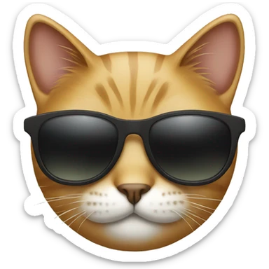 Cat with sunglasses sticker