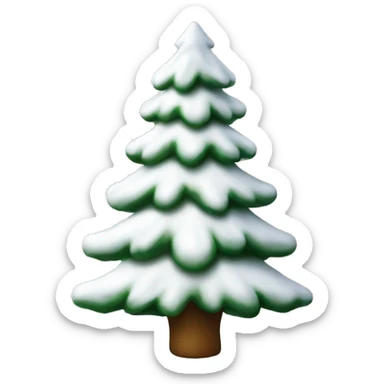 White Christmas tree sticker