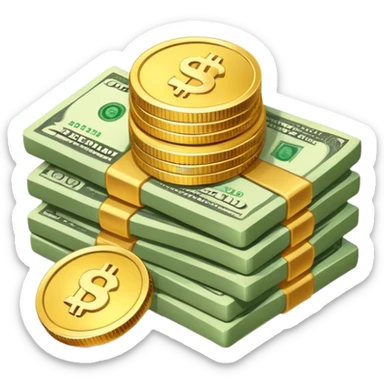 Money and finances easy emojis sticker