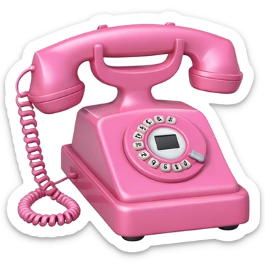 Teléfono rosado sticker