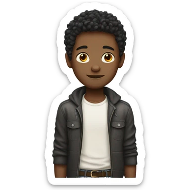 a boy with fair skin styling for a pose sticker