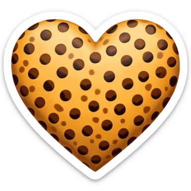 Cheetah print heart emoji sticker
