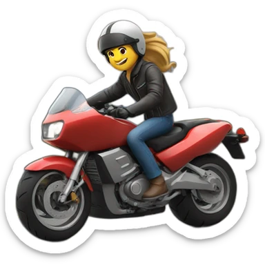 Weeling en moto sticker