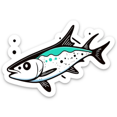 Pollock abstract splatter art in cartoon sticker style sticker