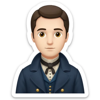 1800's european male sticker