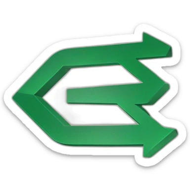 Euro and arrow pointing left and arrow pointing right sticker