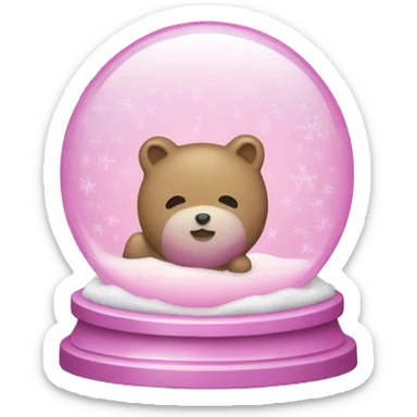 pink snow globe  sticker