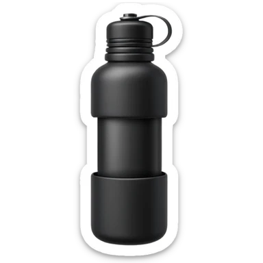a black gym bottle sticker