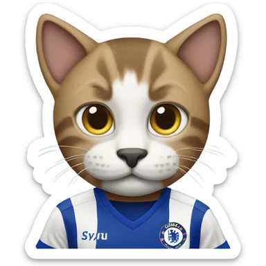 Cat with Chelsea jersey  sticker