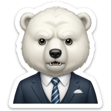 Oso polar millonario bravo sticker