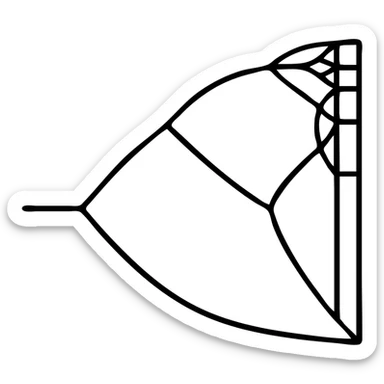 Logistic map bifurcation diagram showing detailed mathematical branching patterns sticker